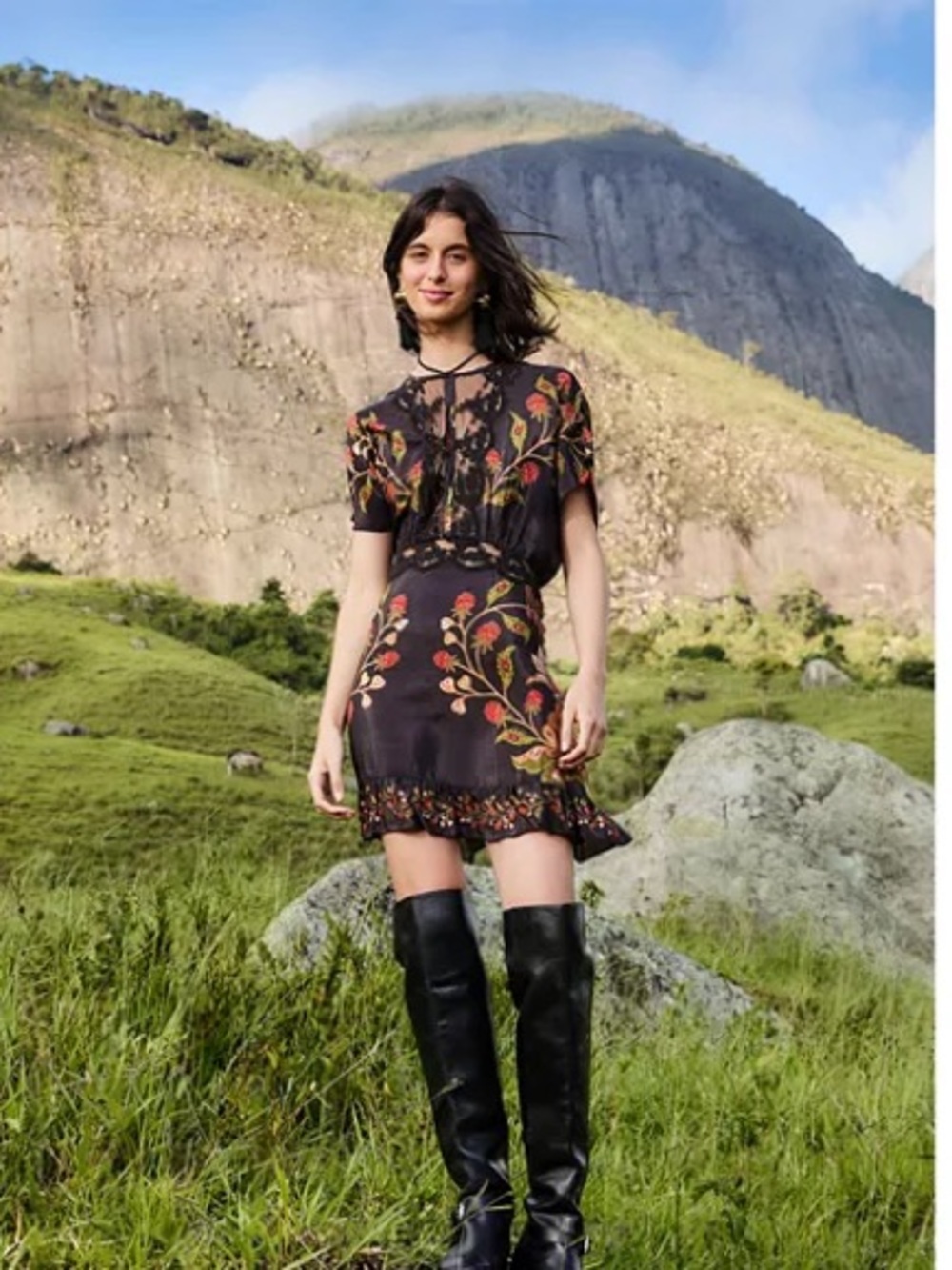 FARM Rio Berry Garden Mini Dress Size M NWT